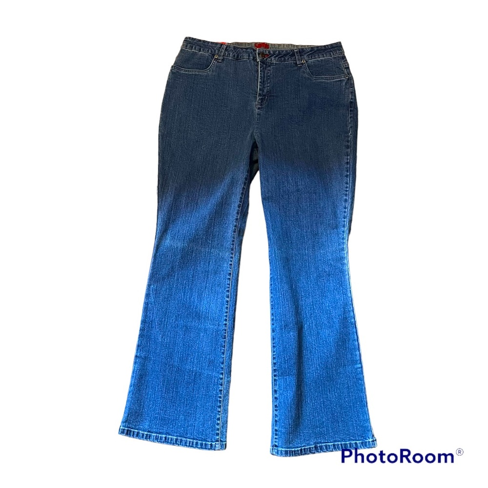 Smith's Dungarees Blue Jeans Boot Cut Stretch Med Wash High Rise Size 18 - Picture 2 of 11